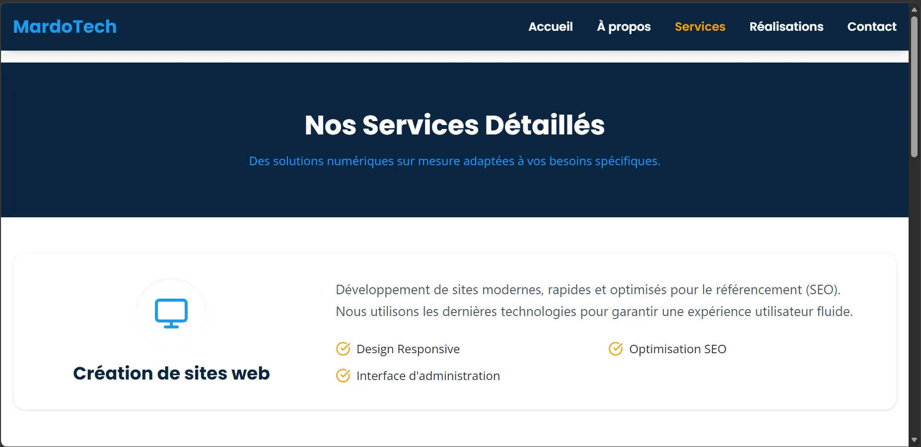 Présentation des services de MardoTech Solutions